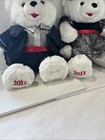 Dan Dee Snowflake Teddy Christmas Bear Boy Girl Set 2012 White Black Collectible