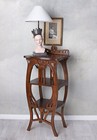 Side Table Art Nouveau Mahogany Table Shelf Wooden Shelf Solid Standing Shelf