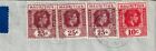 Mauritius 1946 Kgvi Airmail Cover W  25 Cents Strip Of 3   10 Cents