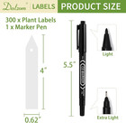 300pcs 4  Plant Labels With Marker Pen Waterproof Plastic Plant Tags For Outdoor