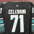 Macklin Celebrini Jersey Mens Size 52 Large San Jose Sharks Black  71