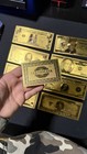24k Gold Foil Banknote Set 1  2 5 10 20 100 1 000 1billion Dollar