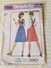 Vintage 1976 Simplicity Sewing Pattern 7580 Dress Size Miss  8   10  Complete 