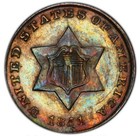 1851 Silver Three Cent  pcgs Unc  First Year Of Issue  fast Free Shipping  