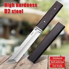 Hunting Knife Tactical Japanese Short Sword Katana Army D2 Steel Blade Sharp Us