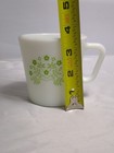 Pyrex Coffee Cup Mug Milk Glass Summer Impressions Green Honeydew Flowers Save 