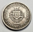 1967 Portuguese Angola 2 50 2 1 2 Escudos - Copper Nickel Coin - World Coin