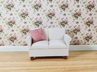 Dollhouse Wallpaper Rose Spray Bradbury   Bradbury 1 12 Scale Miniature