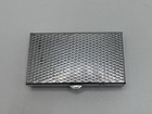 Vintage Sliver Tone Mother Of Pearl Two Compartment Container Case 2in