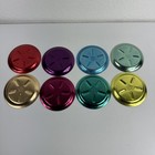 Vintage Anodized Aluminum Coasters Multi-color Craft Mcm