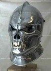 Steel Medieval Demonic Face Helmet Battle-ready Medieval Knight Helmet 18 Gauge