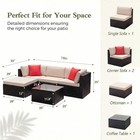 5 Pieces Patio Furniture Sets All Weather Outdoor Sectional Sofa With Cushion