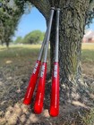  old Hickory Bat Co  Made  Mobat Co  Economy Label Hard Maple Wood Baseball Bats