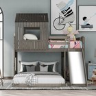 House Bed Bunk Bed With Slide Wood Bunk Beds With Roof Wood Bed Frames Floor Bed