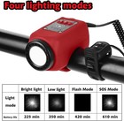 Electric Bike Horn Bike Light 2 In 1  110 Db Bicycle Horn 5 Sound Modes With Rec