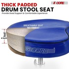 5 Core Drum Throne 4  Padded Ergonomic Guitar Stool Height Adjustable Chair