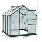 6  X 8  X 7 Greenhouse Aluminum Frame Walk-in Outdoor Plant Garden Polycarbonate