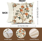 Vintage Rose Flower Decorative Throw Pillow Covers 18 X 18 Set Of 2  Retro Victo