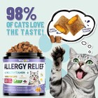 Cat Allergy Relief Chews     500 Crunchy   Creamy Treats For All Breeds     Black