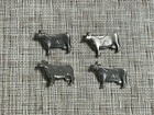 7 X Vintage Danforth Pewter Buttons Holstein Cows Fine Hand Cast Signed