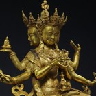 11 4  Old Tibet Tibetan Buddhism Temple Bronze 24k Gilt Namgyalma Buddha Statue