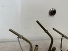 Lot Of 3 Vintage Brass Silver Plated Chinese Water Pipes W  Poppy   Kanji