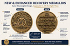 Bronze Aa Medallion Sobriety Chip Year 1-60