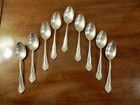 Gorham Lancaster Rose 1897 Set Of Nine Monogramed Sterling Silver Spoons