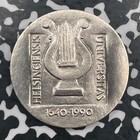 1990 Finland 100 Markka Lot jm2280 Silver  High Grade  Beautiful  Km 68