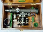 Vintage London Theodolite By Lawrence   Mayo     Scientific Tool In Wood Case