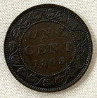 Canada 1893 Large Cent Bronze Coin -foreign Circulated - Queen Victoria - 1c 1  