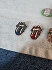 Vintage The Rolling Stones Tongue Concert Pin Lot Of  5