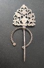 Antique Silver Hat Pin  Victorian  Mix Sterling    800 Components