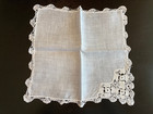 Gorgeous Lot Of 10 White -lace  Crochet Edge Etc Handkerchiefs hankies-bridal
