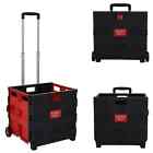 Folding Shopping Cart Utility Trolley Collapsible Basket Grocery 55 Lb