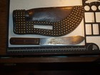 Vintage Trapper Mountain Man Buffalo Skinning Knife With Studded Leather Sheath