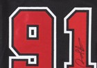 Dennis Rodman Black Custom Chicago Autographed Basketball Jersey  pia 