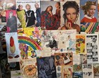 Lot Of 100 Vintage Ephemera 1940s-1970s Ads   Cutouts collage junk Journals 