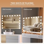 Hollywood Led Vanity Mirror Gesture Control   5x Magnifie 32   23    With 18 Bulbs