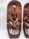 Vintage Hand Carved Solid Wood Tribal Tiki Mask Hawaiian Pacific Culture