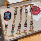 Christmas Design Metal Replacement Strap Band For Apple Watch Series 11-1 Ultra