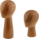 Abstract Gfrp Wooden Mannequin Head Display Stand By