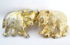 Vintage Bull Bear Belt Buckle Mimi Di N 1970s Glam Large Statement Kitsch