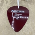 Fender 1999 Ca Clear 5  Large Dealer Guitar Pick Christmas Ornament Shore Red