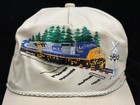 Vintage Csx Railroad Engine Train Transportation Snapback Hat 80   s Embroidered