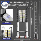 Telescoping Ladder 27 9 Ft Extension Ladder aluminum Lightweight Telescopic Ladd