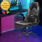 Computer Gaming Desk Chair   Ergonomic Pu Leather With Comfy Lumbar Support