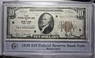 1929  10 National Currency New York-ny  Brown Seal B03721804a
