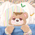 Vtg Sleepy Teddy Beddy 1982 Baby Morgan 3 Section Laundry Hanging Decor Nursery