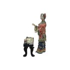 Chinese Porcelain Qing Style Dressing Drawing Writing Lady Figure Ws3761